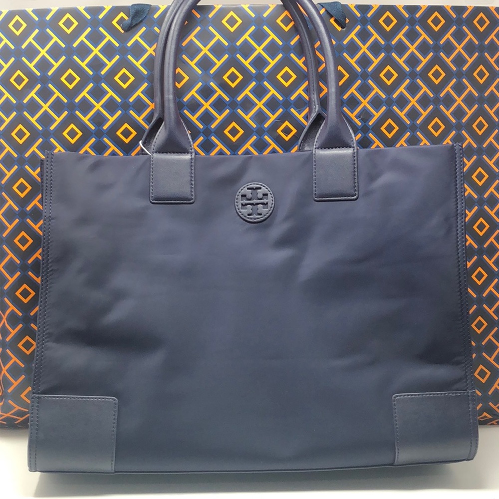 NWT Tory Burch Ella tote navy blue